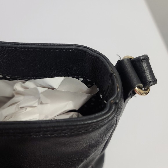 Kate Spade New York Primrose Hill Goldie Bow Satchel Black Leather Handbag Purse - Picture 13 of 16